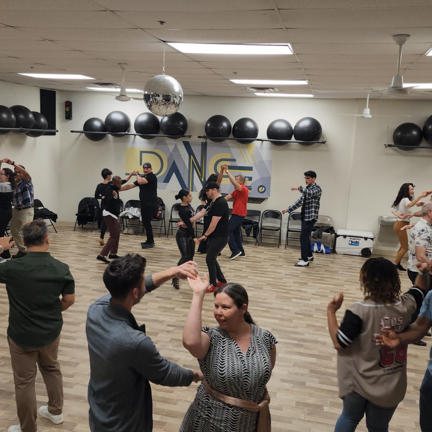 Dance class in session at Latin Coast